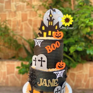 068 Arquivo de Corte Topo de Bolo Halloween Camadas