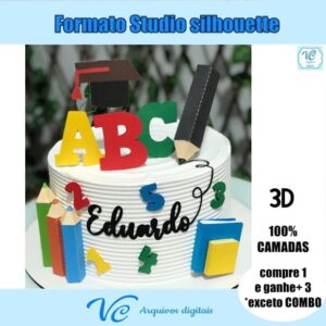 229- Arquivo de Corte Topo Formatura / Abc em Camadas
