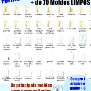 230= Arquivo de Corte Moldes de personalizado em PNG