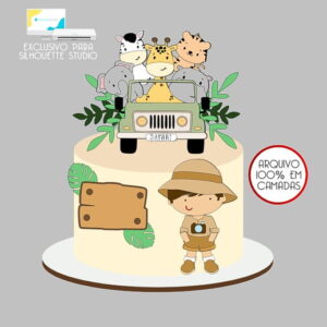 245 - Arquivo Topo de Bolo Safari