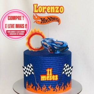 #2852 Arquivo de Corte Topo de Bolo Hot Wheels Studio,