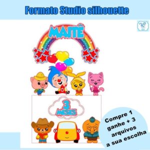 349- ARQUIVO DE CORTE TOPO DE BOLO PALHAÇO PLIMPLIM