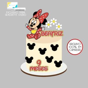361 - Arquivo Topo de Bolo Minnie Baby