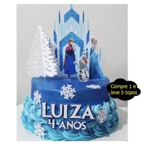 416 - Topo de bolo Frozen arvore 3d - arquivo de corte