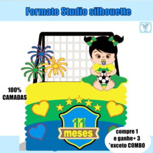 497- Arquivo de Corte Topo Futebol Copa do Mundo Bebe Menina
