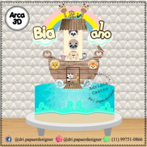 6 Topo de bolo ARCA DE NOÉ - Studio