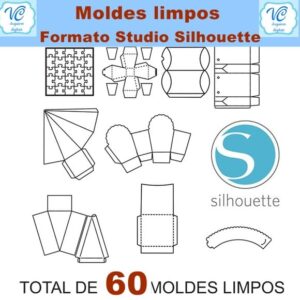 60 Moldes Limpos SILHOUETTE- Arquivo de Corte