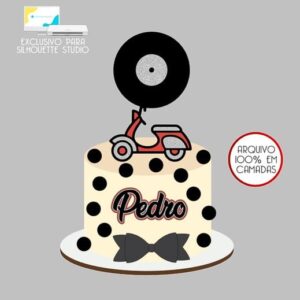 672 - Arquivo Topo de Bolo Scooter Discoteca Anos 80