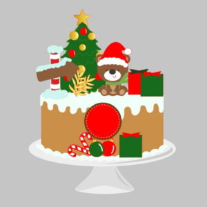 7107 - Arquivo Corte Topo de Bolo Natal Ursinho-studio