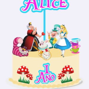 8 ARQUIVOS DE CORTE TOPO DE BOLO alice