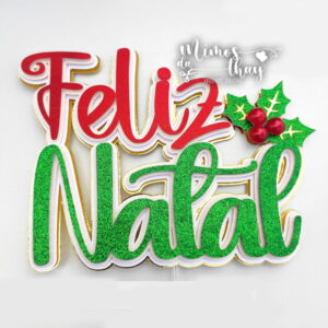 Arquivo Corte: Topo de Bolo Natal Letreiro 218