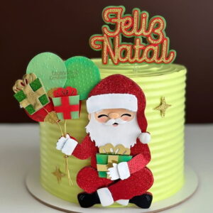 Arquivo Corte: Topo de Bolo Natal Papai Noel 212