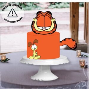 Arquivo Corte Camadas Topo Bolo Garfield