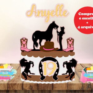 Arquivo Corte - Topo Cowboy Girl-cod-785