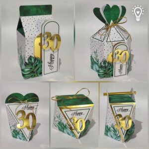 Arquivo Corte Festa Folhagem Verde e Dourado