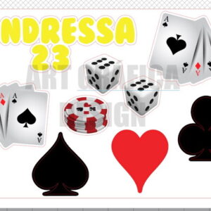 Arquivo Corte Silhouette Topo Bolo Cassino - Baralho - Jogos