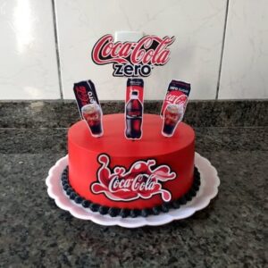 ARQUIVO CORTE SILHOUETTE TOPO DE BOLO COCA COLA