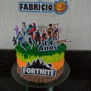 ARQUIVO CORTE SILHOUETTE TOPO DE BOLO FORTNITE