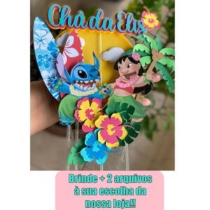 ARQUIVO CORTE SILHOUETTE TOPO DE BOLO LILO E STICH