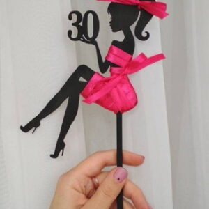 ARQUIVO CORTE SILHOUETTE TOPO DE BOLO MULHER