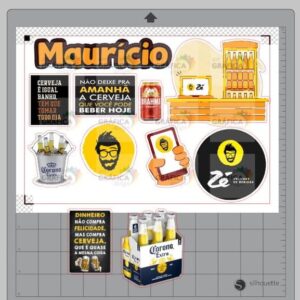 Arquivo Corte Silhouette Topo de Bolo ZÉ DELIVERY CORONA