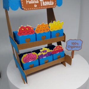 Arquivo Corte Topo Bolo Barraca Frutas Menino -Studio/PDF
