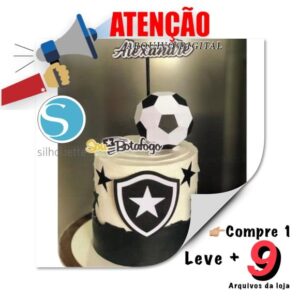 Arquivo Corte - Topo Botafogo Bola 3d