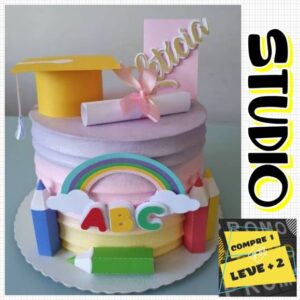 Arquivo Corte Topo de Bolo Abc Formatura