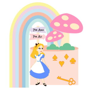 Arquivo Corte: Topo de Bolo Alice no Pais das Maravilhas 005