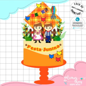 Arquivo Corte: Topo de Bolo Arraiá Festa Junina 125