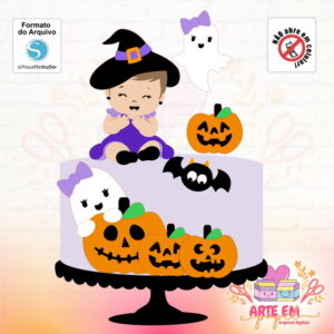 Arquivo Corte: Topo de Bolo Baby Halloween