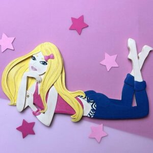 Arquivo Corte: Topo de Bolo Barbie 021
