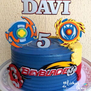 Arquivo Corte: Topo de Bolo Beyblade 001