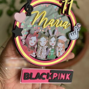Arquivo Corte: Topo de Bolo Black Pink 003