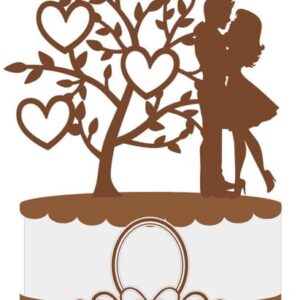 Arquivo Corte Topo de Bolo Bodas de Madeira