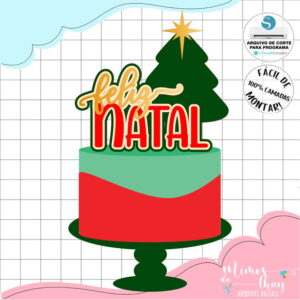 Arquivo Corte: Topo de Bolo Feliz Natal Arvore 153
