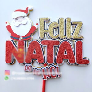 Arquivo Corte Topo de Bolo Feliz Natal