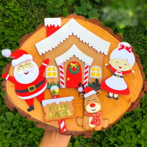 Arquivo Corte: Topo de Bolo Feliz Natal Casa do Noel 087