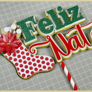 Arquivo Corte Topo de Bolo Feliz Natal