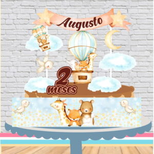 Arquivo Corte topo de bolo festa no céu Studio/PDF