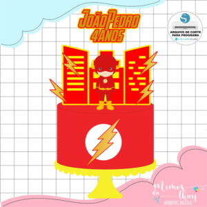 Arquivo Corte: Topo de Bolo Flash 001