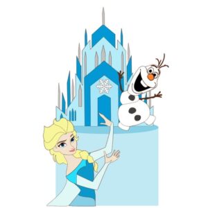 Arquivo Corte: Topo de Bolo Frozen 006