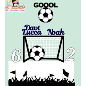 Arquivo Corte Topo de Bolo Futebol Torcida e Trave Lili