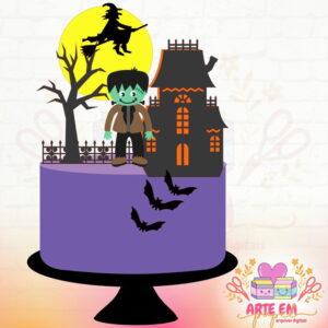 Arquivo Corte: Topo de Bolo Halloween 01
