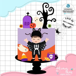 Arquivo Corte: Topo de Bolo Halloween 061