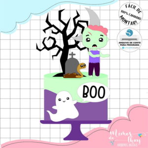 Arquivo Corte: Topo de Bolo Halloween 077