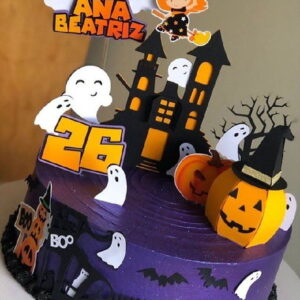 Arquivo Corte: Topo de Bolo Halloween com Abobora 3d