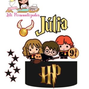 Arquivo Corte Topo de Bolo Harry Potter Cut