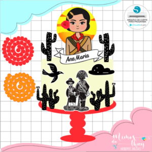 Arquivo Corte: Topo de Bolo Maria Bonita 001