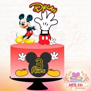 Arquivo Corte: Topo de Bolo Mickey